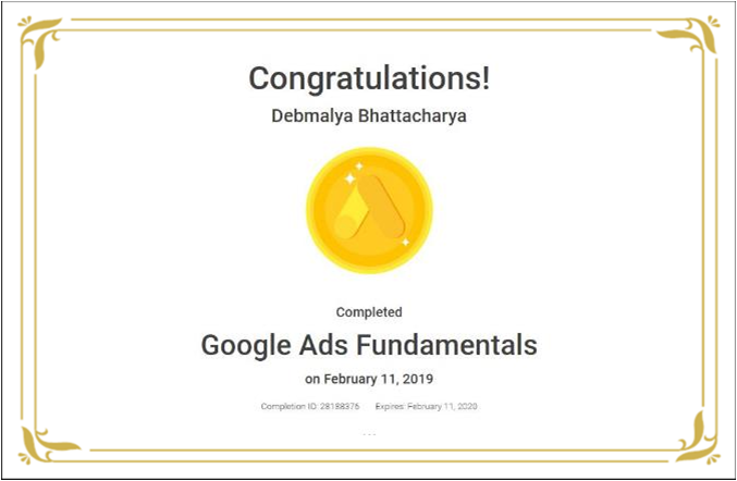Google Ads Fundamentals Certification