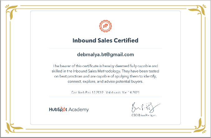 Inbound Sales Certified